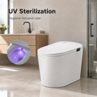 Toilette intelligente avec télécommande, siège chauffant, forme allongée, S-Trap