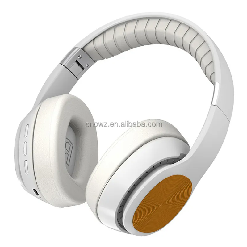 Beyaz 3.5mm kulaklık SD kart Bt kulaklıklar