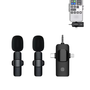 K15 ワイヤレスピンマイク ノイズキャンセリング機能付き 3in1 ミニマイク 2台同時接続 録音機器 - Product Image 2
