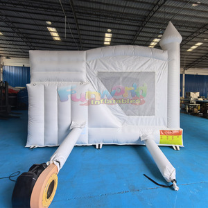 Party jumpers bounce house jumping bouncy castle commercial white <b>inflatable</b> <b>bouncer</b> with slide combo - Product Image 3