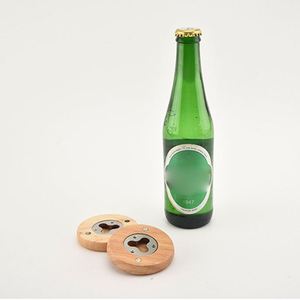 Jw2968 Custom Logo Promotional <b>Fridge</b> Magnet <b>Beer</b> Blank Round Shape Wooden Bottle Opener for Home Decoration - Product Image 4