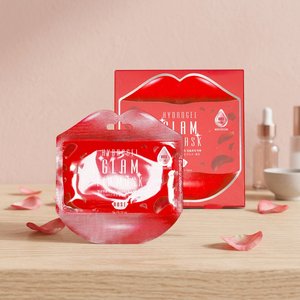 Masque pour les lèvres Hydrogel Glam avec extrait de rose, acide hyaluronique et vitamine E pour hydrater et nourrir les lèvres des femmes adultes - Product Image 3