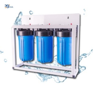 1/2 "3/4" 1 "đồng thau/nhựa đầu vào/Đầu ra cổng màu xanh/trong suốt/Trắng 4.5" x 10 "3 giai đoạn lớn màu xanh hệ thống lọc nước - Product Image 1