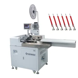 EW-8180 Fully Automatic 5 Wires Cable Cut Crimp And Soldering Machine Single-Head Twisting Wire Dipping Tin Machine