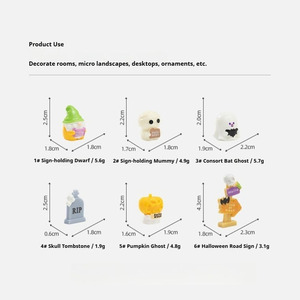 Gnomo Momia en Miniatura para Decoración de Mesa de Halloween <span class=keywords><strong>con</strong></span> Letrero, Accesorio Decorativo - Product Image 6