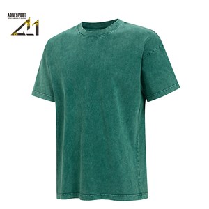 Camiseta Blanca al por Mayor de 250g, Algodón 32S, Transpirable, Corte Regular, Lavado Ácido, Estilo Vintage, Cuello Redondo, Manga Corta, Personalizable - Product Image 1