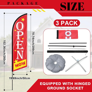 أعلام ريشية مطبوعة رقمياً بالجملة، لافتات ريشية إعلانية، عرض ترويجي - Product Image 6