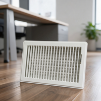 BaoYun Grille de sortie d'air de climatisation rectangulaire durable en PCP 4x8 blanche pour plancher (FL)