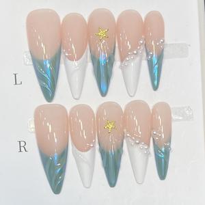 <span class=keywords><strong>Uñas</strong></span> <span class=keywords><strong>Postizas</strong></span> de Almendra Hechas a Mano <span class=keywords><strong>con</strong></span> Diseño Tridimensional, Reutilizables, Venta al Por Mayor de Fábrica, Personalización Disponible - Product Image 2