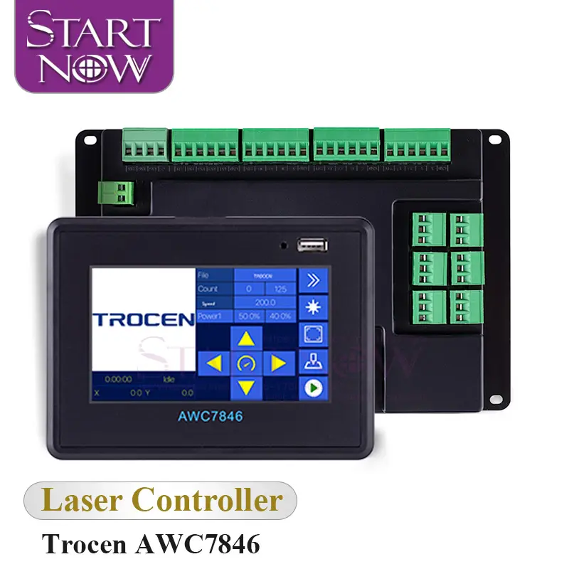 CO2 Laser Controller Trocen AWC708C Plus Upgrade Anywells AWC7846 Card For Laser Machine Parts CNC Main Board Control System