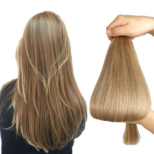 Extensiones de Cabello Humano Virgen Rubio con Cinta Adhesiva, Ondulado y Liso - Product Image 1
