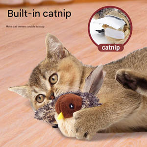 Jouet électrique automatique classique pour chat et chien Hibou des neiges avec <span class=keywords><strong>plumes</strong></span> et peluche, design mignon, sons réactifs et <span class=keywords><strong>action</strong></span> volante - Product Image 3