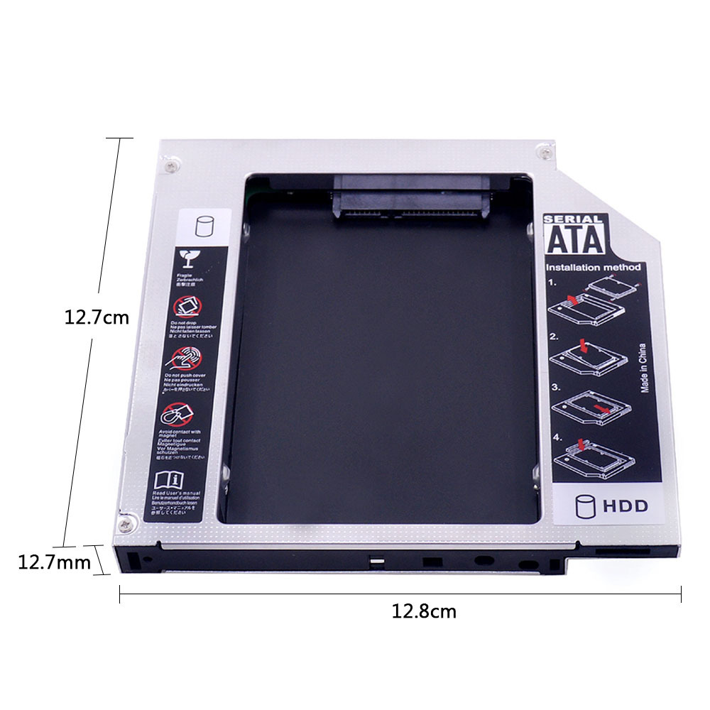 IDE для SATA 3.0 2-й жесткий диск Caddy 12,7 мм для 2,5 "SSD чехол для ноутбука CD-ROM DVD-ROM Optibay