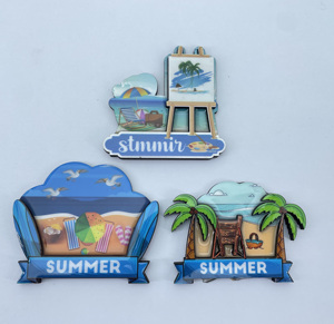 ของที่ระลึกเมืองขายส่ง แม่เหล็กติดตู้เย็นเรซิ่น 3 มิติ แบบกำหนดเอง สำหรับของขวัญสถานที่ท่องเที่ยว - Product Image 3