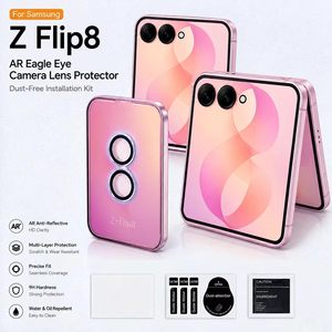 Protector de Lente de Cámara para Samsung Z Flip 8 Fold Ultra, Cristal Templado AR 9H, Nuevo Kit Antipolvo, Kit de Instalación Superior Personalizado - Product Image 1