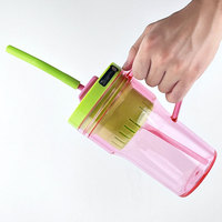 Gobelet en plastique PC sans BPA 2026 avec couvercle, paille, filtre et poignée, grande capacité 20oz 40oz, étanche, compatible lave-vaisselle, qualité alimentaire, pour voyage