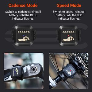 Sensor de Velocidad y Cadencia Inalámbrico COOSPO para Bicicleta, Sensor de RPM BT ANT+, Compatible con Computadoras de Ciclismo IP67 Rouvy Wahoo CooSporide - Product Image 5