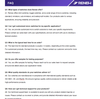 Interruptor Metálico Básico de Palanca Corta SPDT RENEW RZ-15GW21-B3, Clasificación IP62, 15A 250V AC /CE/CCC Certificado Electrónico