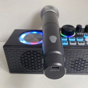 Fiesta en casa Estudio profesional Interior Exterior BT <span class=keywords><strong>Tarjeta</strong></span> de sonido con micrófonos inalámbricos Karaoke barato Barra de sonido Altavoz - Product Image 3