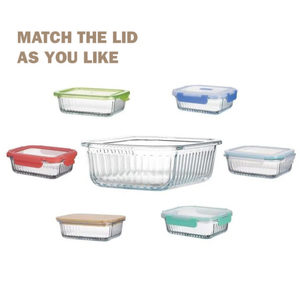 Cho đầy màu sắc microwavable Leak-proof bữa ăn chuẩn bị thủy tinh thực phẩm lưu trữ container với nắp đậy cho quà tặng và bảo quản thực phẩm của bạn - Product Image 3