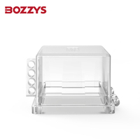 BOZZYS Cache-bouton d'arrêt d'urgence en résine de verre transparente haute résistance 84 mm pour verrouillage électrique installé permanentement