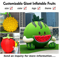 Modèle de pomme rouge gonflable géant personnalisé, motifs imprimables pour la décoration d'activités commerciales, publicité, accessoire de fruits