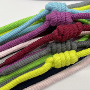 สายรัดคอตตอน7มม. สีแฟชั่นพร้อมปลายเชือกผูกคอตตอนแบบกำหนดเองสำหรับเชือกผูกรองเท้าแบบมีฮู้ด - Product Image 4