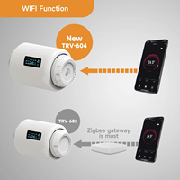 Termostato Inteligente con Disipador de Calor TRV602W, Versión WiFi, Termostato de Bajo Voltaje