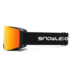 Lenti magnetiche laterali di bloccaggio motocross occhiali da neve occhiali da neve lenti anti-appannamento per adulti