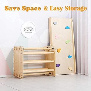 Piklers pieghevoli Triangle Climber con rampa Pickler in legno triangolo e scivolo reversibile per giocattoli da <span class=keywords><strong>arrampicata</strong></span> Montessori interni - Product Image 6