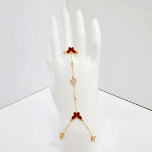 Slave-Armband Großhandel Hochwertige 18k Anlauffreie Wasserdichte Finger-zu-Handgelenk Designer-Schmuck Bekannte Marken Handkette - Product Image 1