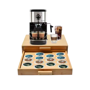 <span class=keywords><strong>Support</strong></span> de capsule de dosette de café <span class=keywords><strong>Nespresso</strong></span> en bois de bambou et <span class=keywords><strong>support</strong></span> de <span class=keywords><strong>machine</strong></span> à café de type debout avec tiroir pour l'installation de cuisine - Product Image 6