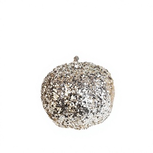Ornement de Noël rond fait main en mousse dorée perlée de 8 cm de haute qualité <span class=keywords><strong>Miman</strong></span> pour la saison des fêtes - Product Image 4