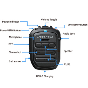 For Motorola walkie-talkie R7 R5 MXP660 MXP600 <b>Bluetooth</b> <b>microphone</b> WM500 wireless PoC remote speaker <b>microphone</b> PMMN4127A - Product Image 5