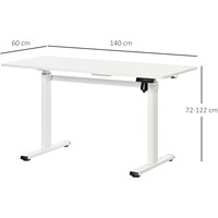 AJUNION Table sur pied électrique Table élévatrice de style moderne à hauteur réglable Structure robuste Table de bureau spacieuse