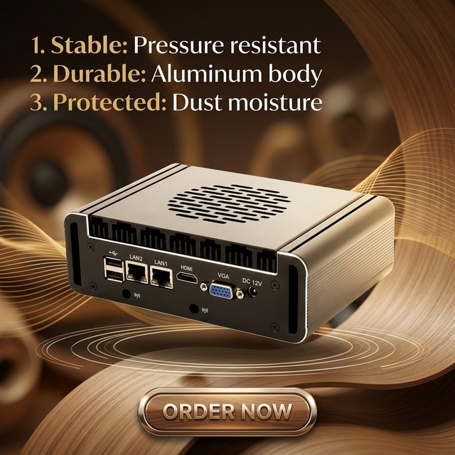NANO Embedded Industrial PC N100 4GB 8GB 16GB DDR4 RAM 128GB 256GB 512GB SSD Windows 11 Pro
