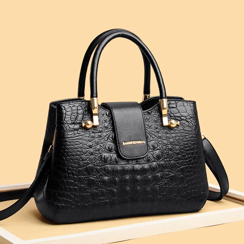High Quality Luxury Brand Designer Leather Shoulder Bag for Women Hand Bag Crocodile Totes Purses Ladies Messenger Handbag