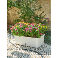 Pot de fleurs en plastique PP épaissi avec niveau d'eau visible, idéal pour le jardinage en appartement, sur patio et sur le rebord de fenêtre de cuisine