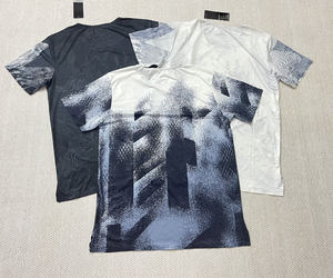 Set pakaian olahraga cepat kering, dua potong dengan kaus lengan pendek dan celana pendek olahraga untuk pakaian latihan Gym sepak bola musim panas - Product Image 3