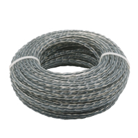 Coupe-herbe en Nylon 15m x 2.4mm, ligne de coupe-herbe en forme de spirale, coupe-brosse, corde, tondeuse à gazon, accessoire de tête pour désherber l'herbe
