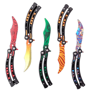 Coltello a Farfalla da Allenamento Fanstoon CSGO, Lama in Acciaio Inox 3Cr13, Multifunzione per Campeggio, Fornitura Diretta dalla Fabbrica - Product Image 1