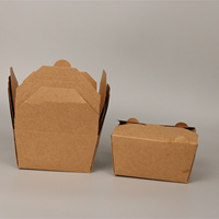 Taille personnalisée de haute qualité impression facile à plier boîte de papier Kraft carton de restauration rapide à emporter