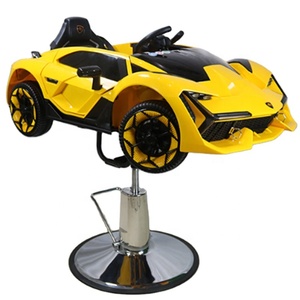 Foshan Kisen mobili barbiere salone parrucchiere attrezzature bianco giallo rosso nero bambini auto barbiere sedia per bambini - Product Image 2