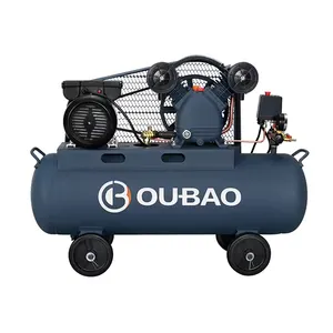 آلة ضغط هواء صغيرة تُباع من OUBAO بقوة 1.5 كيلو وات 2 حصان تعمل بواسطة حزام صناعي للبيع بتخفيضات كبيرة