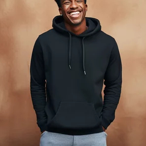 Sweat à capuche unisexe court avec logo personnalisé Sweatshirts pulls surdimensionnés Sweatshirts à capuche lourds avec broderie pour hommes Fabricant personnalisé - Product Image 3