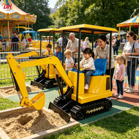 Mini-excavatrice télécommandée pour enfants, idéale pour les parcs d'attractions intérieurs et extérieurs, et les jeux à monnayeur.