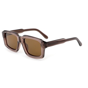 Occhiali da Sole di Lusso con Montatura Rettangolare Grande in Acetato Verde, Design Personalizzato, Occhiali da Sole Firmati alla Moda per Uomo e Donna - Product Image 3