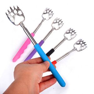 Masajeador de Dedos Extensible de Acero Inoxidable con Forma de Garra de Oso, Rascador de Espalda Telescópico - Product Image 1