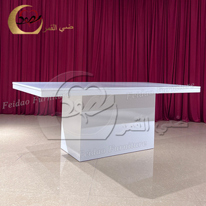 <b>Rectangular</b> White MDF dining Table for Party Wedding and Events Commercial Furniture - Product Image 6