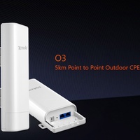 Tenda O3 CPE para Exteriores de Largo Alcance 2.4GHz 12dBi 5km+ Antena Puente Inalámbrico Punto a Punto AP/Estación/WISP/P2MP/WDS